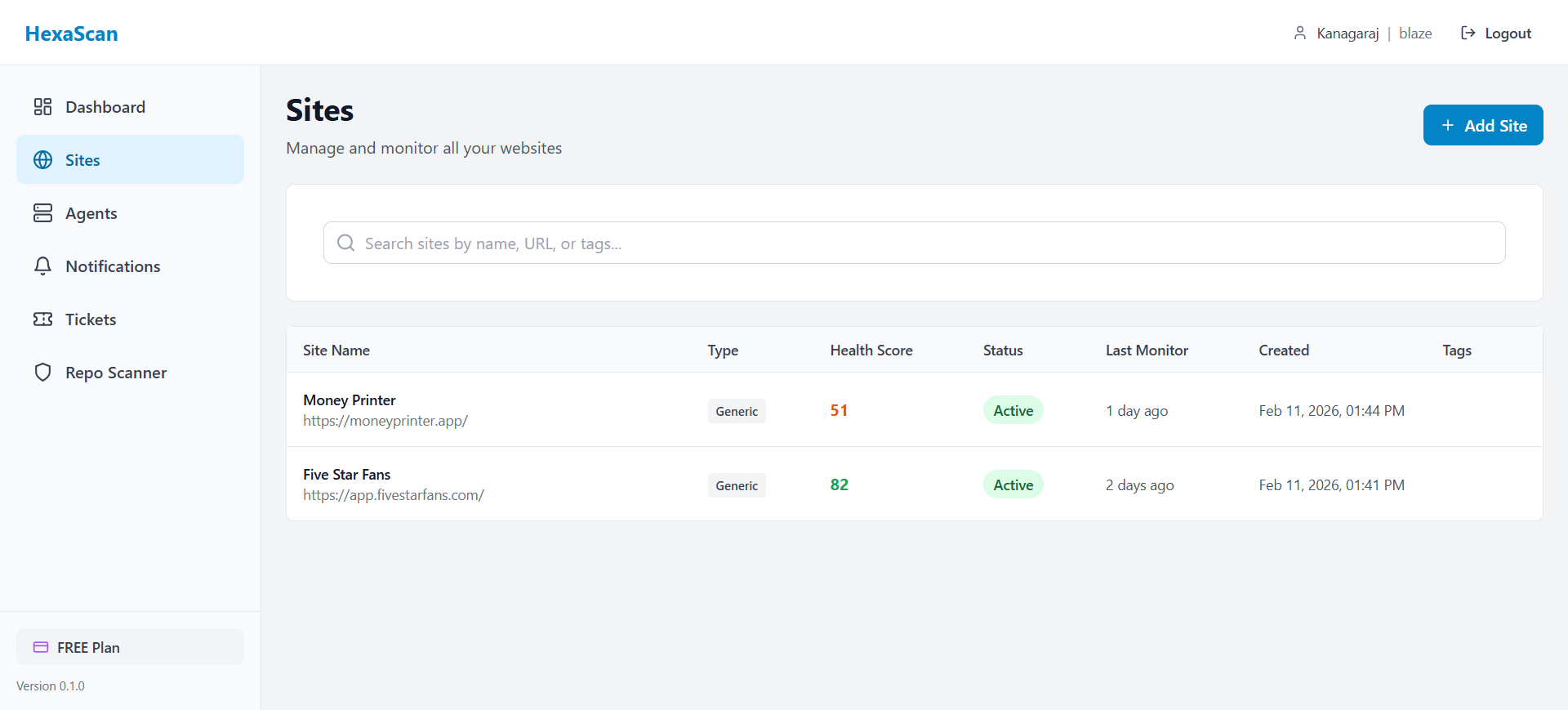 HexaScan Screenshot 2